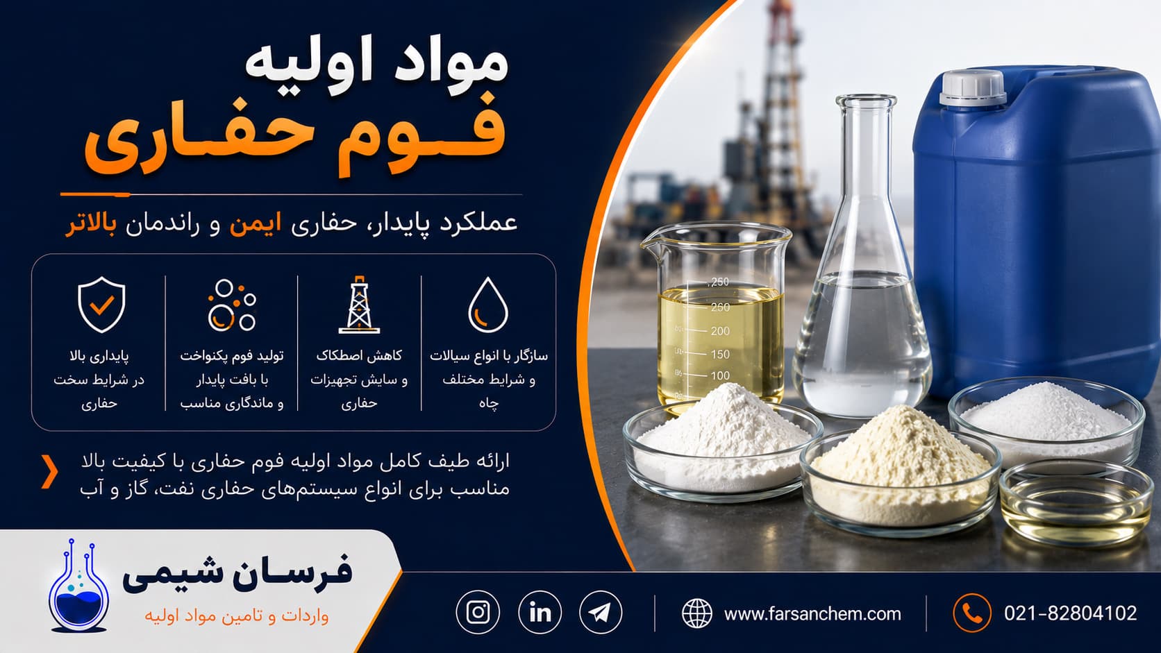 مواد اولیه فوم حفاری